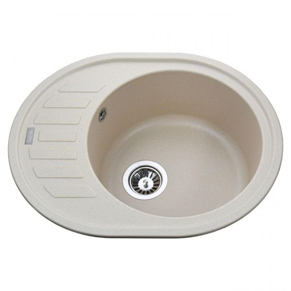 Гранітна мийка Globus Lux ARNO слонова кiстка 620х500 (000020967)