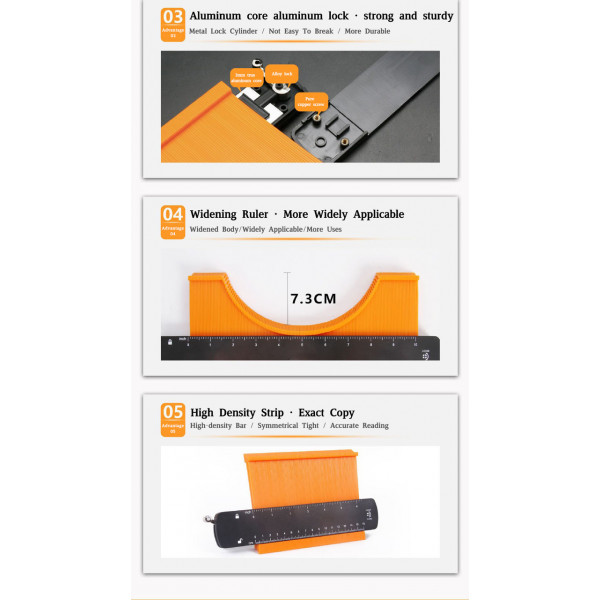 Контуромер 10 дюймов, контурный шаблон, измеритель контура, Шаблон для копирования, шаблон линейка, измеритель контура, Контурная