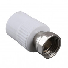 Муфта з накидною гайкою Kalde PPR ф20х3/4 (білий) 12083 (000017884)