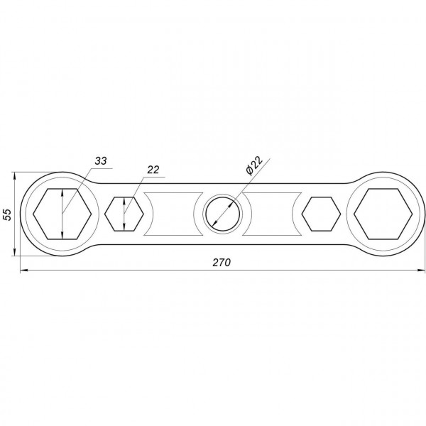 Ключ монтажу футорок CRISTAL NR-1015 (000017736)
