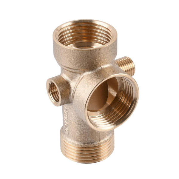 Гребёнка 5-ти ходовая 80мм (пятерник) OPTIMA с выходами 1/4″вр 1/4″нр на одной оси (DS 005 C) (000020922)