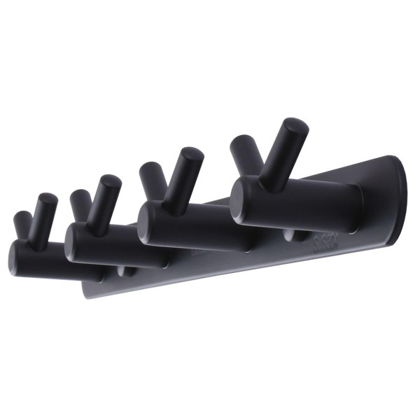 Планка с крючками Globus Lux BS8435-4 черная матовая SUS304 (000022214)