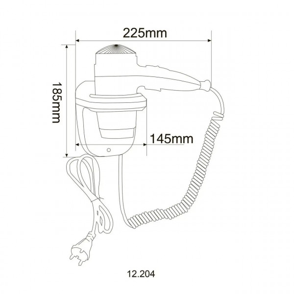 Фен HOTEC 12.204 ABS White (000020849)