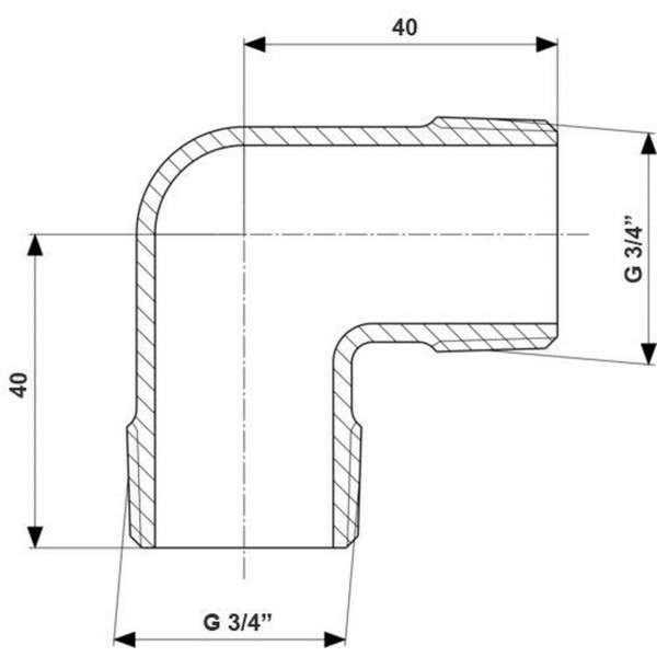 Угол VIEGA 3091 3/4″ ЗЗ (317980) (000002809)