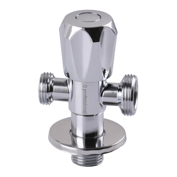 Кран вентильний кутовий Professional 1/2″X1/2″X3/4″ NV-QP555 (000021971)