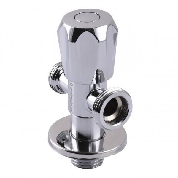 Кран вентильний кутовий Professional 1/2″X1/2″X3/4″ NV-QP555 (000021971)