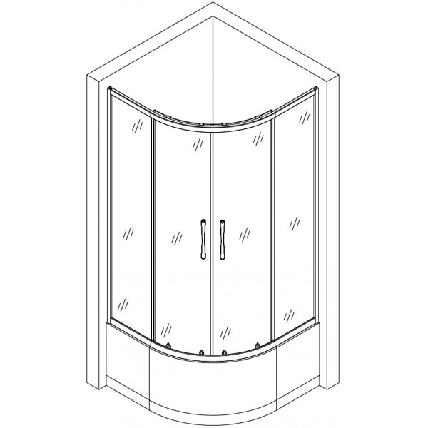 Душевая кабина BRAVO WARTA 90WT (000023019)