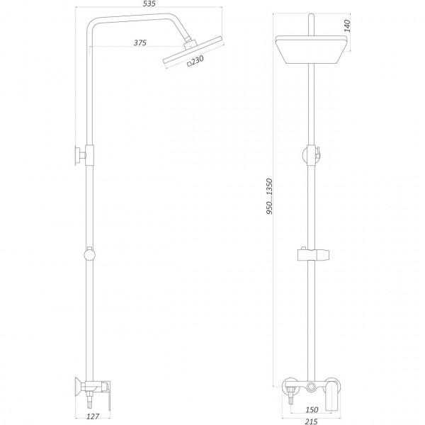 Душова система Globus Lux LAGUNA GLA-0005N-7-WHITE (000022569)
