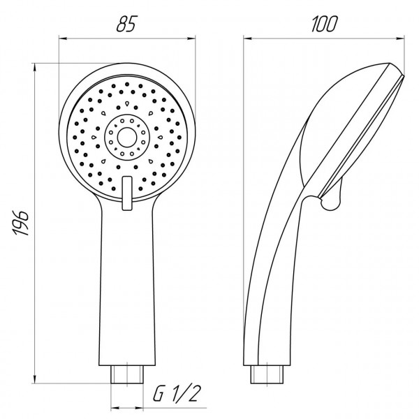 Душова лійка Globus Lux NS-1227-P (000022577)