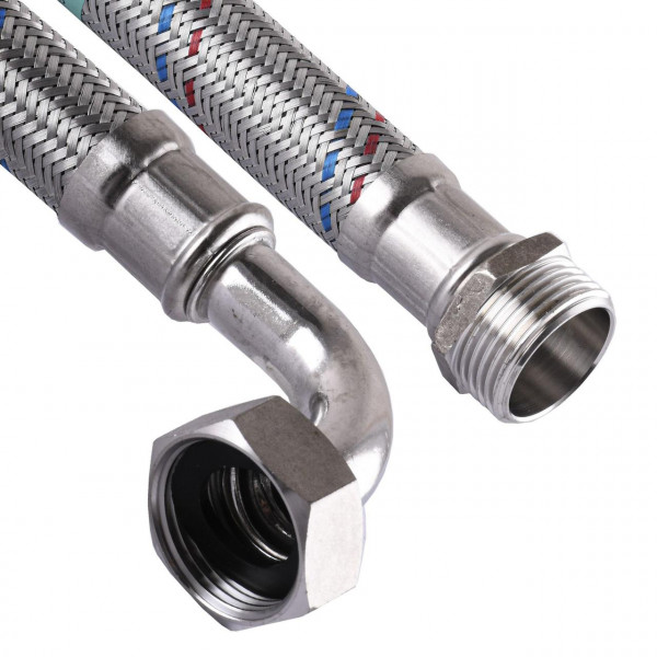 Шланг антивибрационный угловой LG27 1″ НВ 0,6м AI HS3002 (000015469)