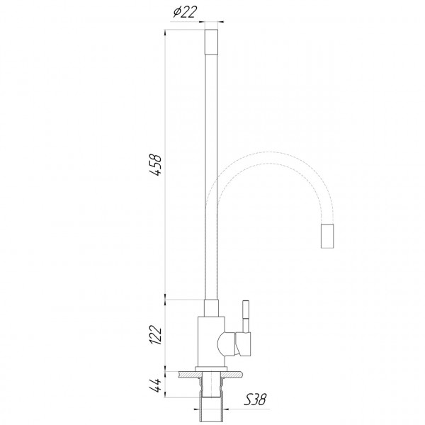 Смеситель для кухни Globus Lux ALPEN SBT1-203SG (000023175)