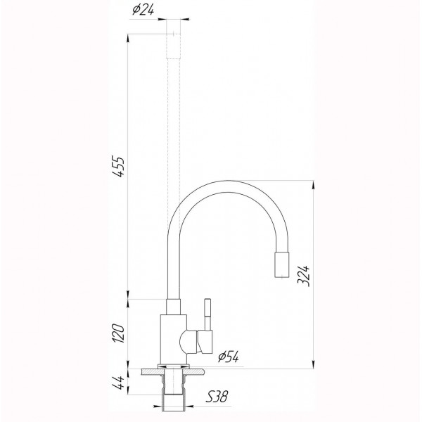 Змішувач для кухні EcoMIX ALPEN SBT3-203SB (000023185)