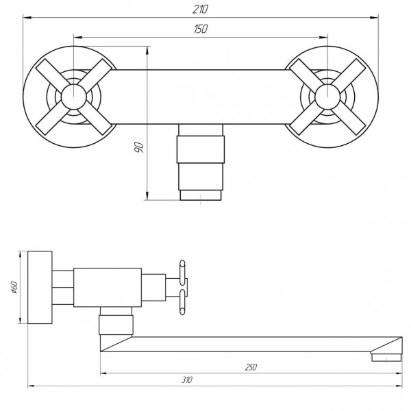 Смеситель для кухни Globus Lux DUKAT SD4-104 (000022969)