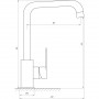 Змішувач для кухні TOPAZ BARTS TB 07423-H36-BL (000022531)
