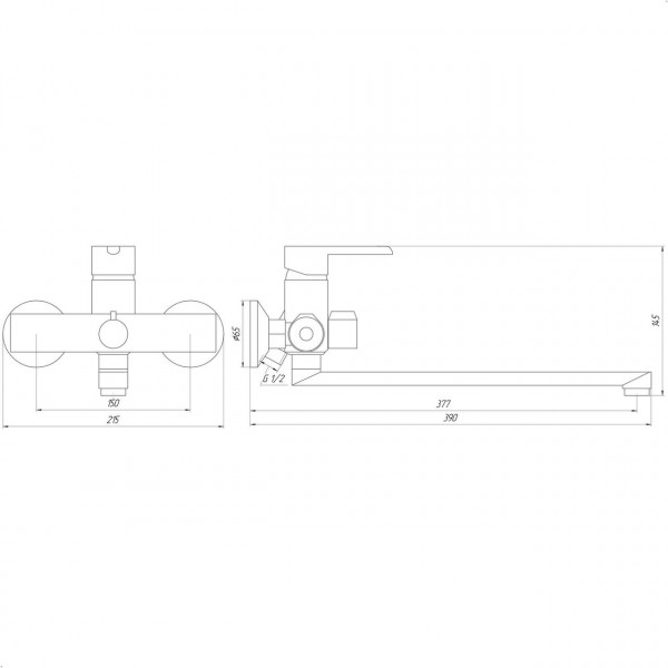 Смеситель для ванны DOMINO PRESTIGE DPS-208 (000022589)