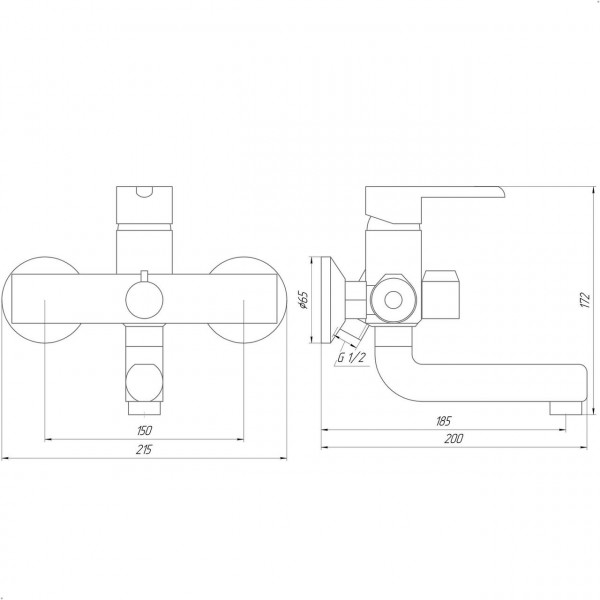 Смеситель для ванны DOMINO PRESTIGE DPS-102N (000022586)