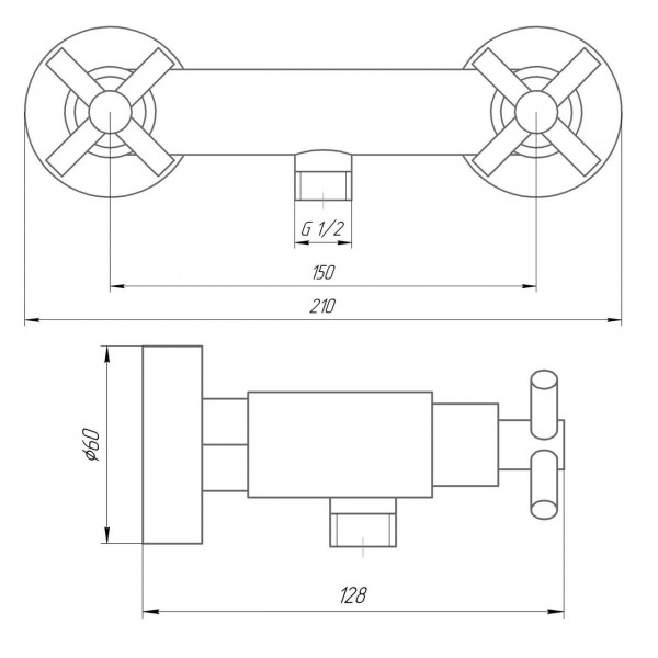 Смеситель для душа Globus Lux DUKAT SD4-105 (000022968)
