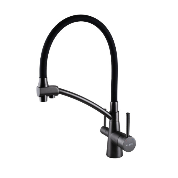 Смеситель для кухни под осмос Globus Lux LAZER GLLR-0700-11-GRAPHITE (000022990)