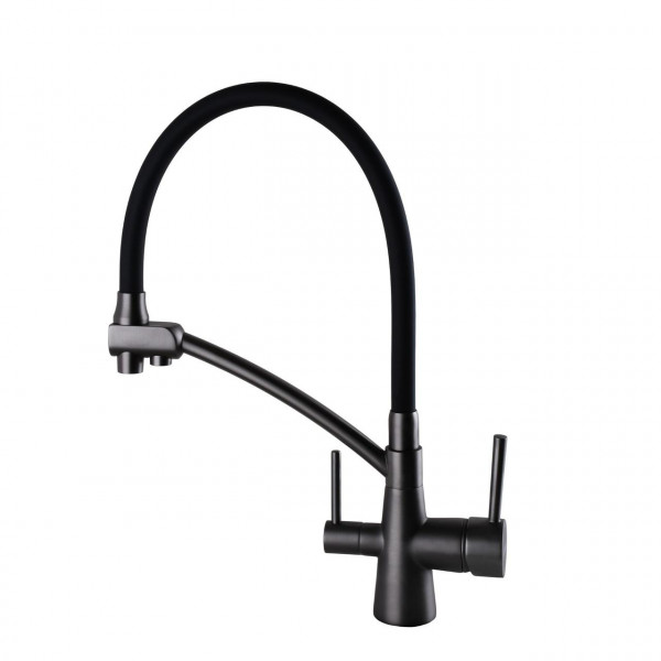 Смеситель для кухни под осмос Globus Lux LAZER GLLR-0700-11-GRAPHITE (000022990)