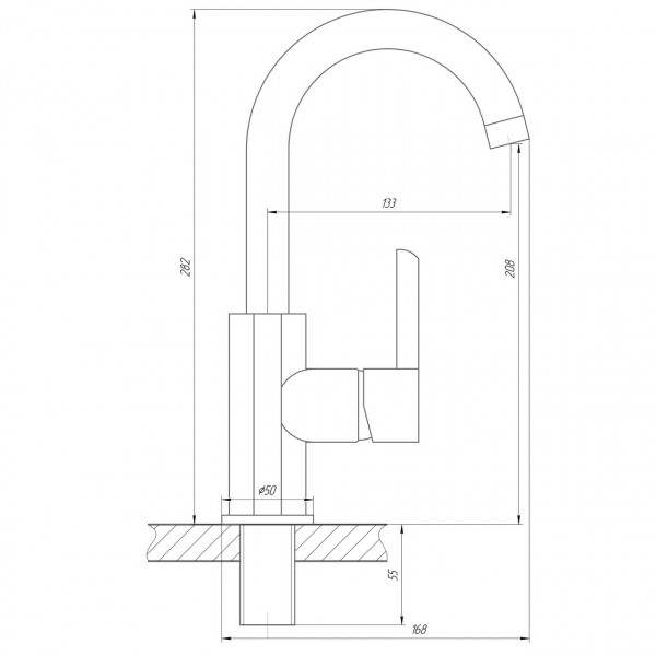 Смеситель для умывальника DOMINO PRESTIGE DPS-101S (000022591)