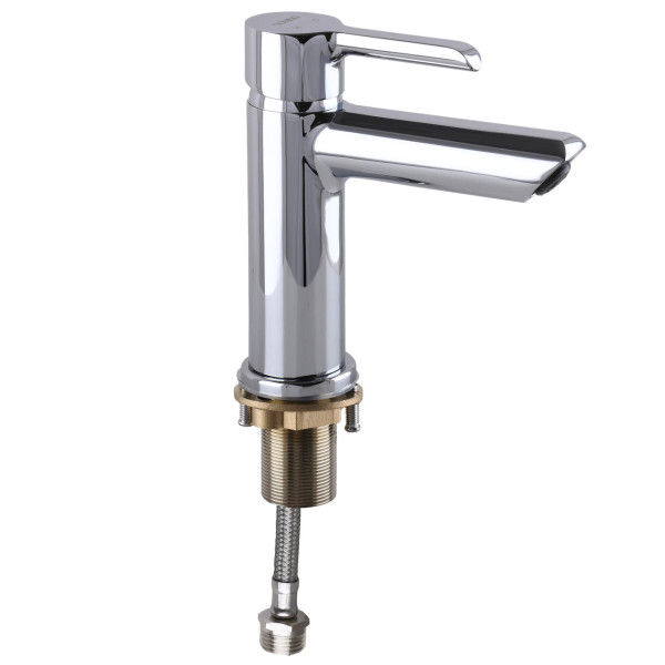 Змішувач для умивальника DOMINO PRESTIGE DPS-222 з гігієничною лійкою, шланг 200 см, на гайці (000020484)