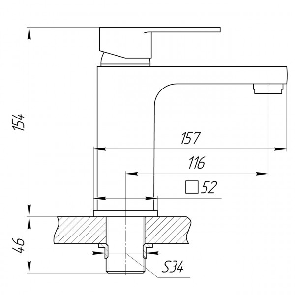 Змішувач для умивальника Globus Lux Milano GLM-0401 (000023315)