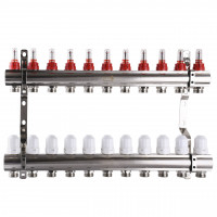 Коллектор с расходомерами, регуляторами и креплением ECO 001D 1″x11 (000022685)