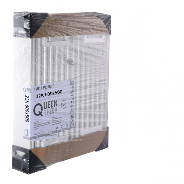 Радіатор сталевий панельний QUEEN THERM 22 бок 600x500 (000021728)