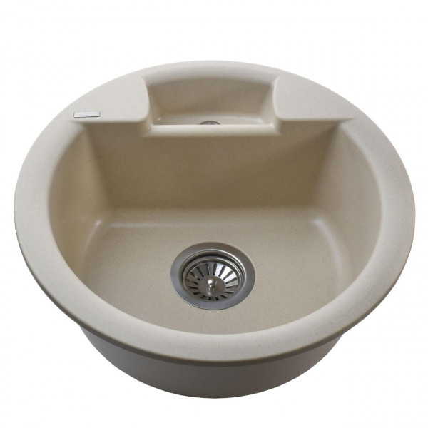 Гранитная мойка Globus Lux GURON слоновая кость 480мм (000008647)