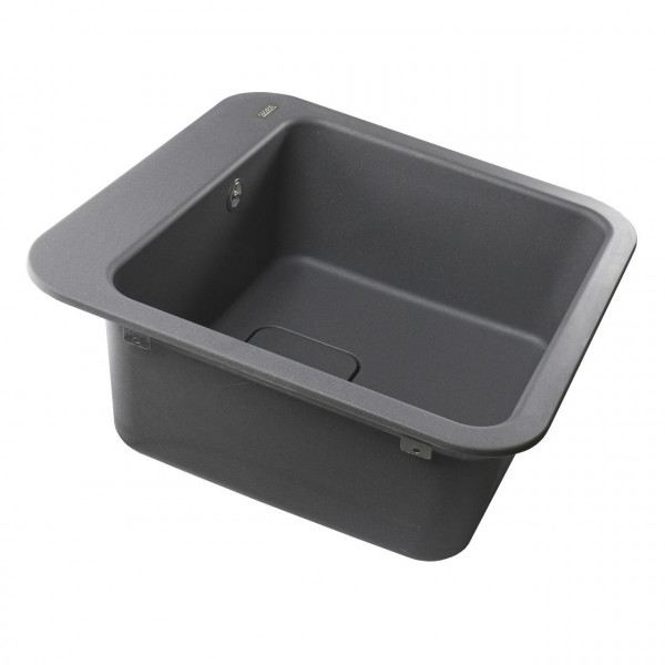 Гранитная мойка Globus Lux BARBORA серый металлик 510х510мм-А0003 (000008101)