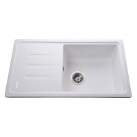Гранітна мийка Globus Lux LUGANO білий 780х435мм-А0007 (000010664)