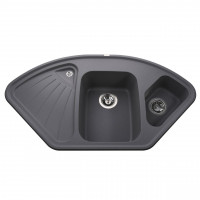 Гранітна мийка Globus Lux AVERNO сірий металік 1060x575мм-А0003 (000007696)