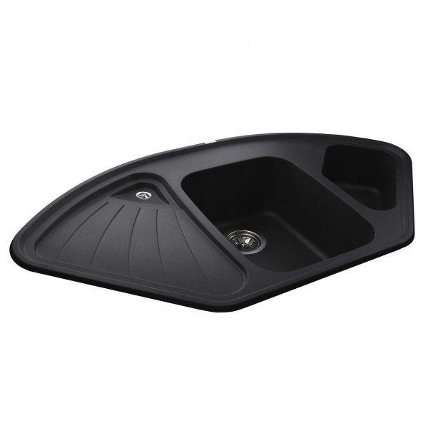 Гранітна мийка Globus Lux AVERNO чорний металік 1060х575мм-А0001 (000007622)