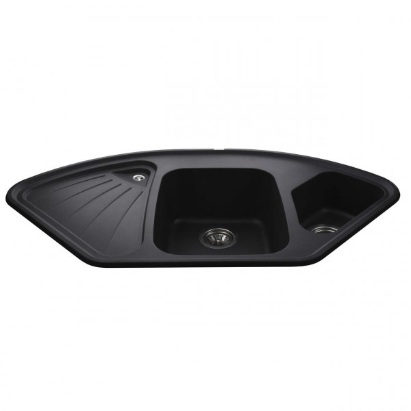 Гранітна мийка Globus Lux AVERNO чорний металік 1060х575мм-А0001 (000007622)