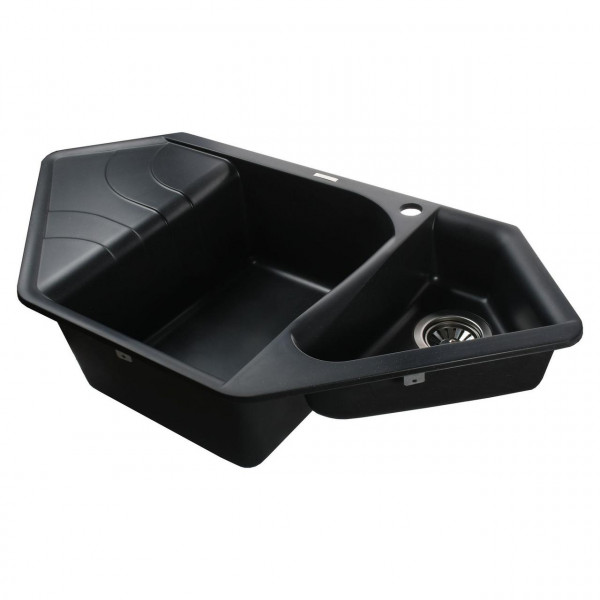 Гранітна мийка Globus Lux GARDA чорний 1000х500мм-А0002 (000002979)