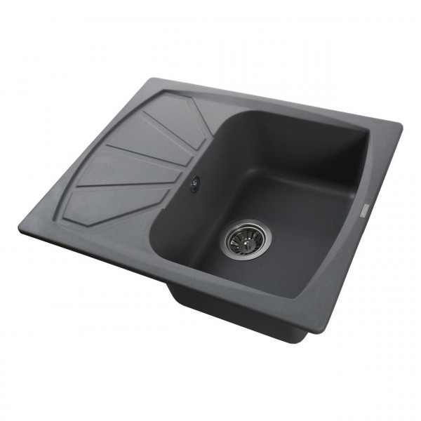 Гранітна мийка Globus Lux TANA сірий металік 610х500мм-А0003 (000006106)