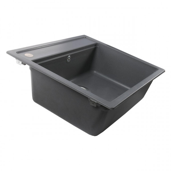 Гранітна мийка Globus Lux VOLTA сiрий металiк 570х510мм-А0003 (000007582)