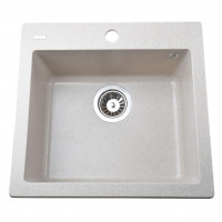 Гранитная мойка Globus Lux AOSTA песчаный 490x455мм-А0004 (000023574)