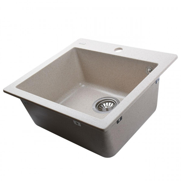 Гранітна мийка Globus Lux AOSTA пiщаний 490x455мм-А0004 (000023574)