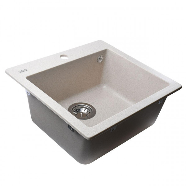 Гранітна мийка Globus Lux AOSTA пiщаний 490x455мм-А0004 (000023574)