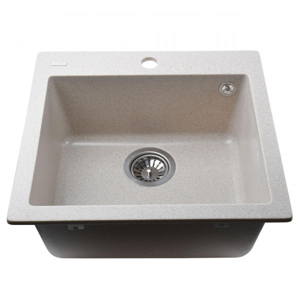 Гранітна мийка Globus Lux AOSTA пiщаний 490x455мм-А0004 (000023574)