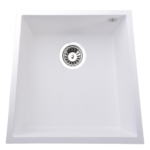 Гранітна мийка Globus Lux AMMER пiдстiльна, бiлий 440х440мм--А0007 (000023649)