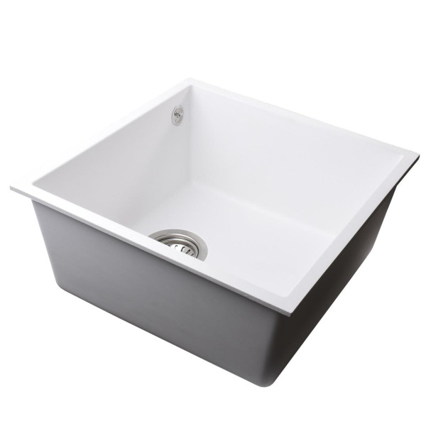 Гранітна мийка Globus Lux AMMER пiдстiльна, бiлий 440х440мм--А0007 (000023649)