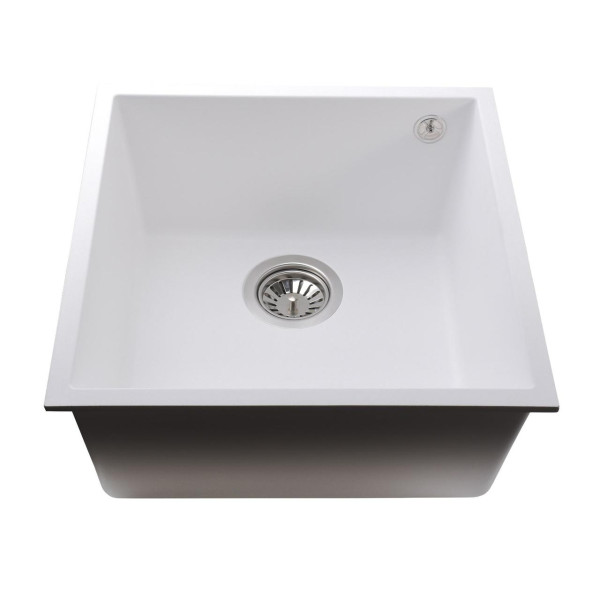 Гранітна мийка Globus Lux AMMER пiдстiльна, бiлий 440х440мм--А0007 (000023649)