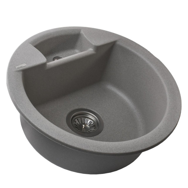 Гранитная мойка Globus Lux GURON серый камень 480мм-А0005 (000008399)