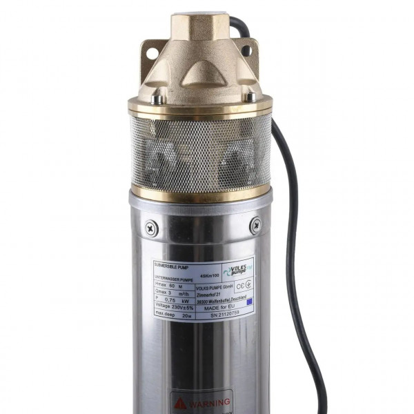 Насос скважинный вихревой VOLKS pumpe PM 4SKm100 0,75кВт + кабель 10м (000023527)