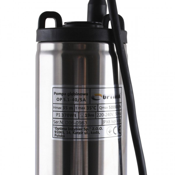 Насос колодязний OPTIMA OP 5,1 - 40/5 AUTO 0,37 кВт, P max=0,45 кВт (000020507)