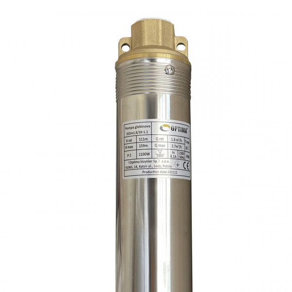 Насос скважинный с пов,уст, к песку 3″ OPTIMA 3SDm1,8/39 1,1 кВт 159м + пульт+кабель 75м NEW (000021403)