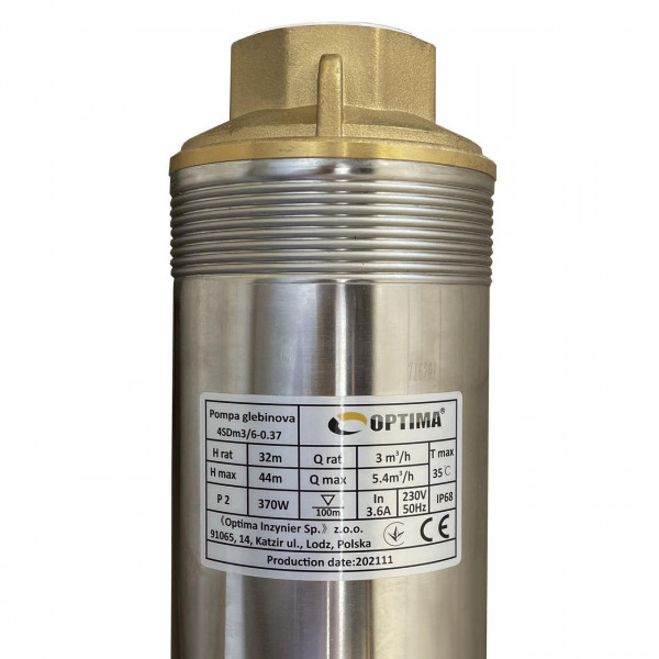Насос скважинный с повышенной уст-тью к песку OPTIMA 4SDm3/ 6 0,37 кВт 44м + пульт+кабель 1.5м NEW (000023125)