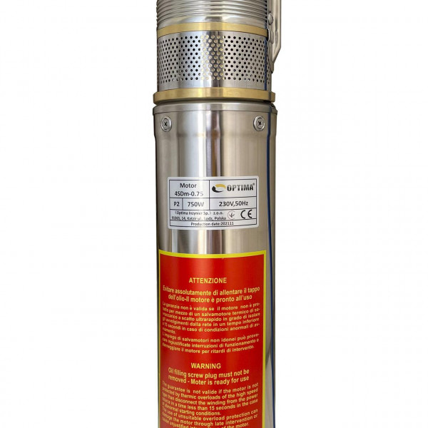 Насос скважинный с повышенной уст-тью к песку OPTIMA 4SDm3/11 0,75 кВт 80м + пульт+кабель 1,5м NEW (000023190)